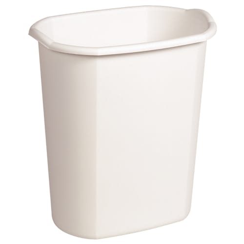 Sterilite® 22 Quart Open Rectangular Wastebasket, White